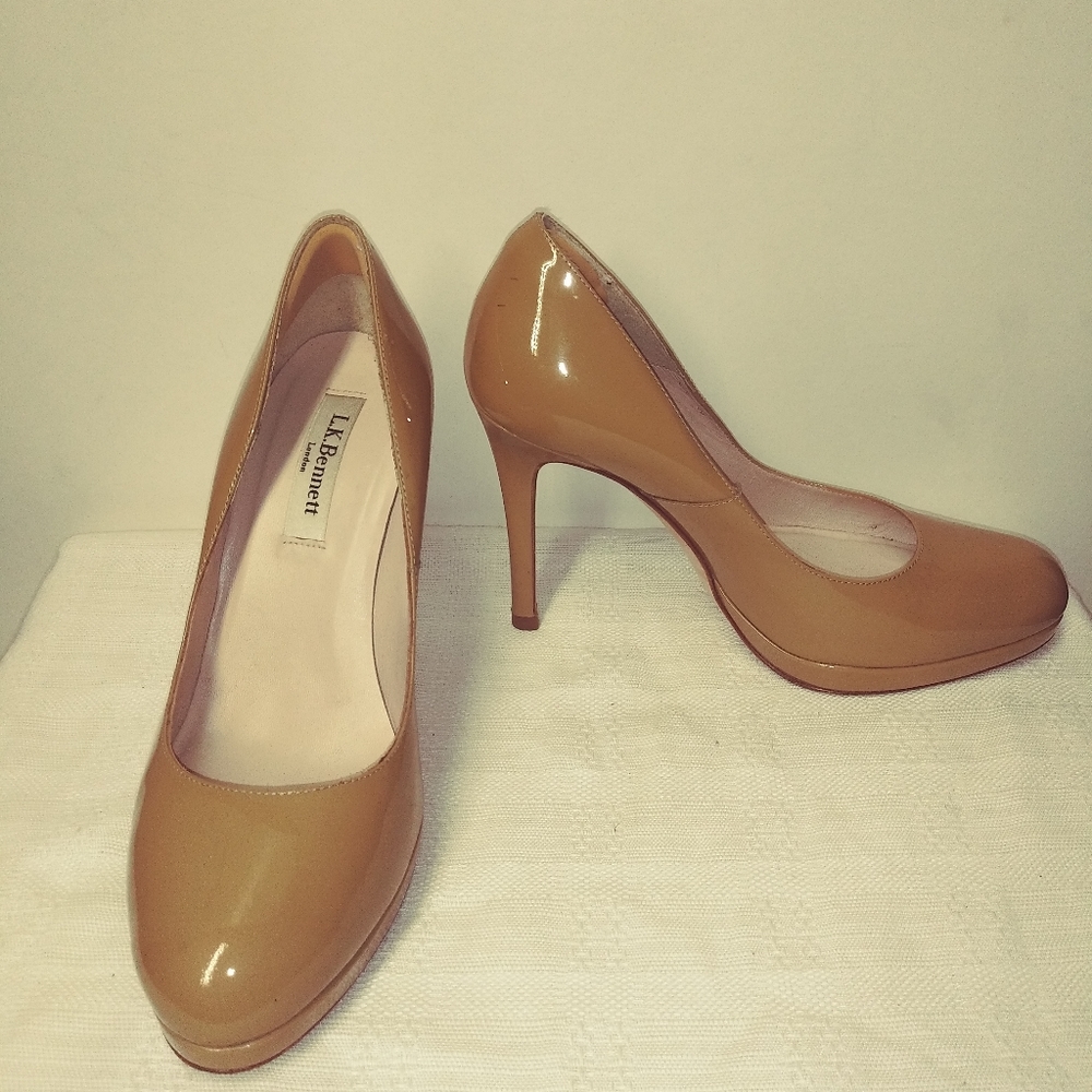 L.K Bennet Tanned Pumps. Size 7.5